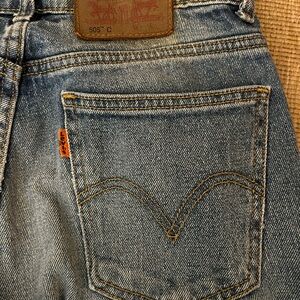 Vintage Orange - tag Levi's Women's Straight Blue Leg Jeans